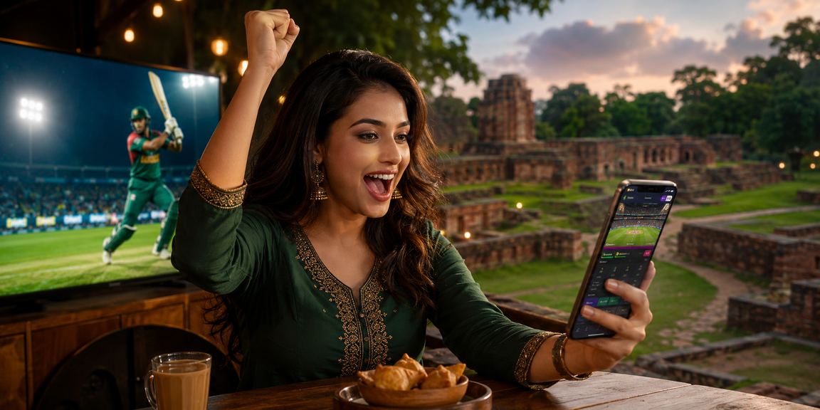 কুমিল্লার খেলোয়াড় মোবাইলে লাইভ গেম উপভোগ করছেন