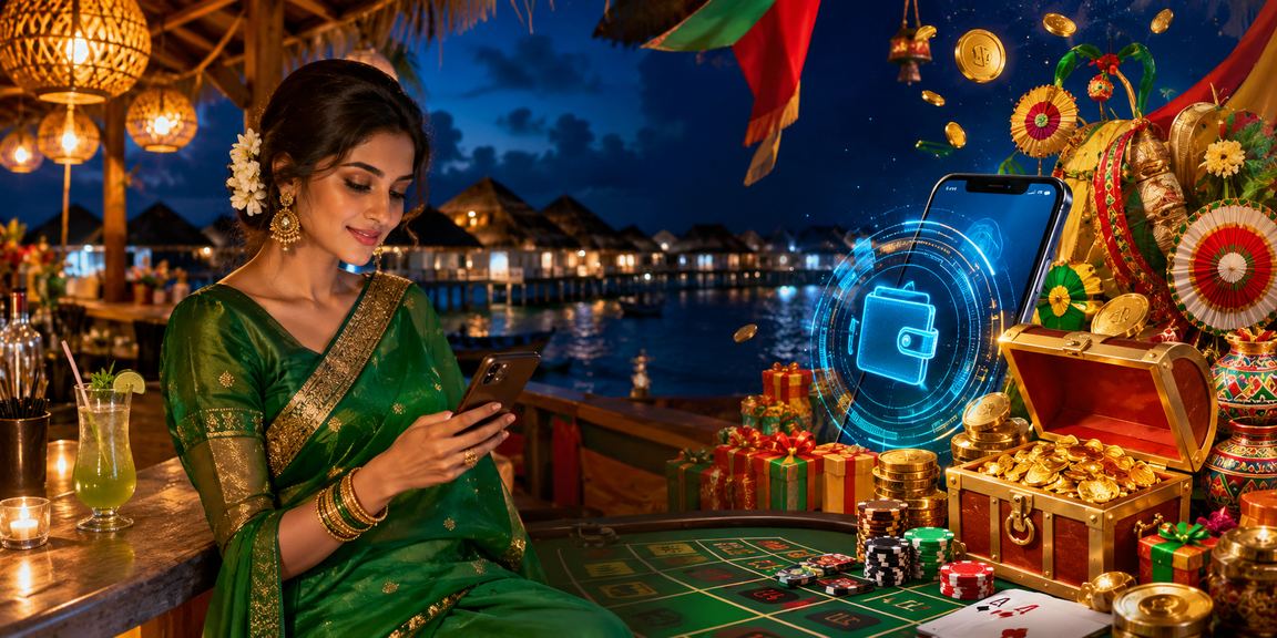 সেন্ট মার্টিনে শাড়ি পরা নারী বাকারা গেম উপভোগ করছেন